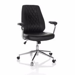 Siège de direction pour bureau à domicile  - hjh OFFICE - THEO I - Noir - similicuir