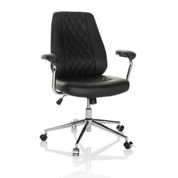 Siège de direction pour bureau à domicile  - hjh OFFICE - THEO I - Noir - similicuir
