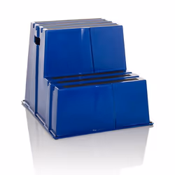Tabouret marchepied - hjh OFFICE - TIO-E2 - Bleu - Plastique