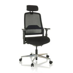 Siège de bureau de qualité professionnelle - hjh OFFICE - TERARO AX - Noir - Tissu / Tissu maille