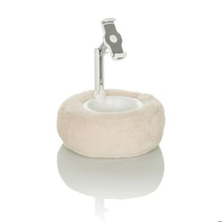 Support de téléphone portable & tablette - hjh OFFICE - COMFILAP II - Beige - Plastique Tissu