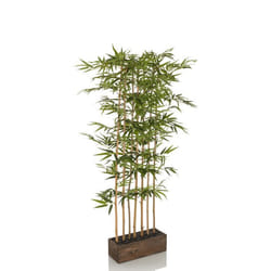 Plante artificielle - hjh OFFICE - BAMBUS I - Vert - Plastique Tissu