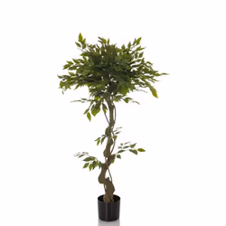 Plante artificielle - hjh OFFICE - FICUS I - Vert - Plastique Tissu