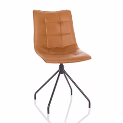 Chaise rembourrée - hjh OFFICE - TARVISO PU - Marron - similicuir