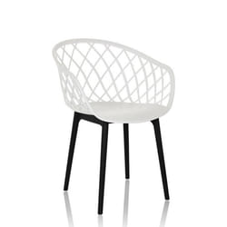 Chaise à coque - hjh OFFICE - BEGIO - Blanc - Plastique