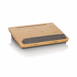Support pour ordinateur portable - hjh OFFICE - COMFILAP III - Marron/Gris - Bambou tissu