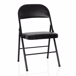 Chaise pliante - hjh OFFICE - TUDELA H - Noir - similicuir