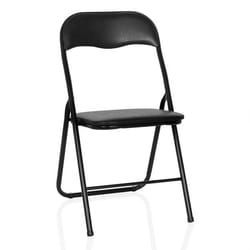Chaise pliante - hjh OFFICE - TUDELA BASIC - Noir - Polychlorure de vinyle (PVC)