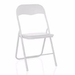Chaise pliante - hjh OFFICE - TUDELA BASIC - Blanc - Polychlorure de vinyle (PVC)