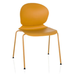 Chaise à quatre pieds - hjh OFFICE - T36 VI - Jaune - Plastique