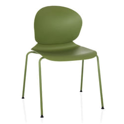 Chaise à quatre pieds - hjh OFFICE - T36 VI - Vert - Plastique