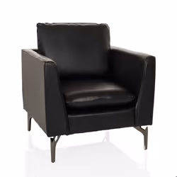 Fauteuils lounges - hjh OFFICE - BAVERO - Noir - similicuir