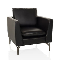 Fauteuils lounges  - hjh OFFICE - BAVERO - Noir - similicuir