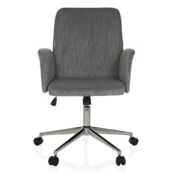 HJH OFFICE Chaise SOLAO CORD - Velours Gris
