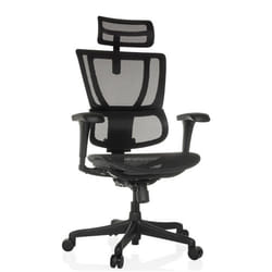 Siège de direction de luxe  - hjh OFFICE - ERGOHUMAN SLIM ECO M GEN2 - Noir - tissu maille