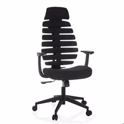 Siège de bureau de qualité professionnelle - hjh OFFICE - ERGO LINE ECO - Noir - Tissu