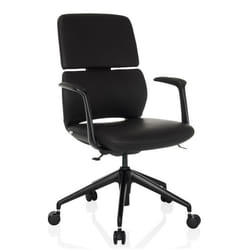 Siège de bureau de qualité professionnelle - hjh OFFICE - ATMOS DESIGNER - Noir - similicuir