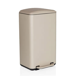 Poubelle - hjh OFFICE - CLEAN BEVA - Beige - Métal