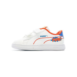 Baskets - Puma - Iinf Smash Comics - Couleur Blanche/Bleu/Rouge - Enfant - Lacets