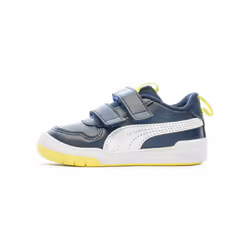 Baskets - PUMA - Multiflex - Marine/Jaune - Fermeture Scratch - Garçon