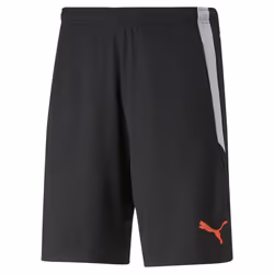PUMA Teamliga Training Shorts 2 (Open Pockets) Noir-Corail (Black Fiery Coral) L Homme