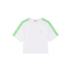 T-shirt Homme Fila Gaston - Blanc/Vert - Coupe classique - Col rond - Manches courtes