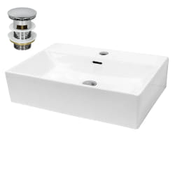 ECD Germany Lavabo Céramique Blanc 605 x 365 mm