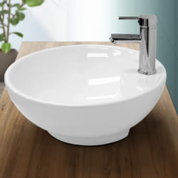 ECD Germany Lavabo Céramique Rond