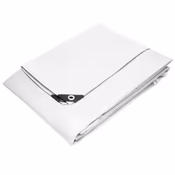 ECD Germany Bâche de Protection Imperméable à lEau avec Oeillets - 3x4m 12m² 180g/m² - Polyéthylène PE Blanc