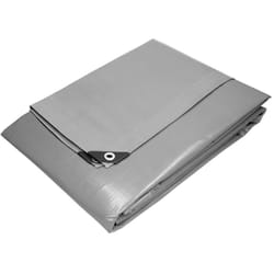 Bâche de Protection Imperméable à l'Eau avec Oeillets - 4x6m 24m² 180g/m²- Polyéthylène pe Gris - Résistant à la Moisissure - Couverture Étanche de