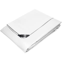 Ecd Germany - Bâche de Protection Imperméable à l'Eau avec Oeillets - 3 x 4 m 12m² 260g/m² - Polyéthylène pe Blanc - Résistant à la Moisissure