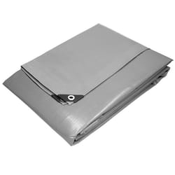 Ecd Germany Bâche De Protection Imperméable À L'Eau Avec Oeillets -1,5x12 M 18m² 260 G/m² -polyéthylène Pe Gris -résistant À La Moisissure -couverture Étanche De Jardin Bateau Voiture Piscine Camping