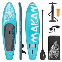 ECD Germany Stand Up Paddle Board Gonflable Makani 320 x 82 x 15 cm jusquà 150 kg PVC Turquoise