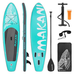 ECD Germany Stand Up Paddle Board Gonflable Makani  320 x 82 x 15 cm  jusquà 150 kg  PVC  Turquoise