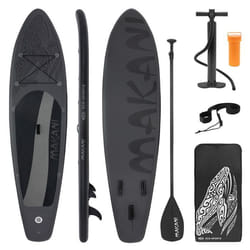 ECD Germany Stand Up Paddle Board Gonflable Makani  320 x 82 x 15 cm  jusquà 150 kg  PVC  Noir  Pompe à Air Pagaie Sac