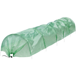 ECD Germany Serre de Jardin 300x55x35 cm 3 m Film de Grille PE, 135 g/m² 6 Fils d'acier, Ø 2 mm Transparent / Vert Tunnel de Croissance Accordéon