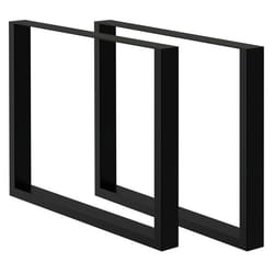 ECD Germany Set 2 Pieds de Table - 90 x 72 cm - Rectangulaire - Noir - en Acier Revêtu de Poudre - Pied de Meuble Banc