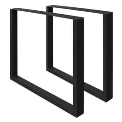 ECD Germany Set 2 Pieds de Table - 70 x 72 cm - Rectangulaire - Noir - en Acier Revêtu de Poudre - Pied de Meuble Banc