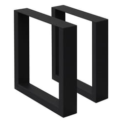 ECD Germany Set 2 Pieds de Table - 30 x 43 cm - Rectangulaire - Noir - en Acier Revêtu de Poudre - Pied de Meuble Banc