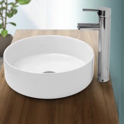 ECD Germany Lavabo - Rond 355x120 mm céramique