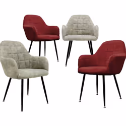 Description: Découvrez la perfection du design - La chaise de salle à manger design avec une hauteur d'assise de 45 cm, un do ...