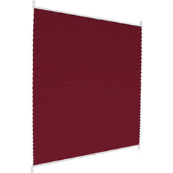 Ecd Germany - Store Plissé Klemmfix 55x200 cm, Bordeaux, sans Perçage, Montage sur Le Cadre de Fenêtres/Portes, Translucide Opaque, Protection Contre