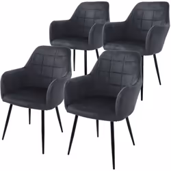 Livraison: 4 x Chaises de salle à manger avec matériel de montage et instructions de montage Les filetages des pieds sont fou ...