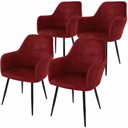 Livraison: 4x Chaises de salle à manger avec matériel de montage et instructions de montage Les filetages des pattes sont mun ...