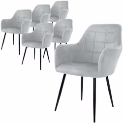 Description générale Ces chaises de salle à manger allient design rétro moderne et confort. Leur coque ergonomique en microfi ...