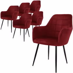 Livraison: 6x Chaises de salle à manger avec matériel de montage et instructions de montage Les filetages des pattes sont mun ...
