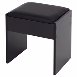 ECD Germany Tabouret de Coiffeuse Noir 40x43x295 cm Design Élégant Grand Confort Siege dAssise Banquette en Bois