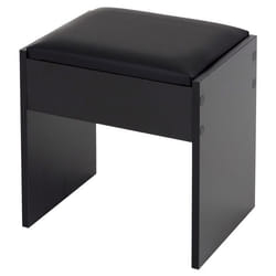 ECD Germany Tabouret de Coiffeuse Noir 40x43x295 cm Design Élégant Grand Confort Siege dAssise Banquette en Bois