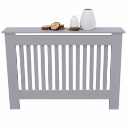 Cache-radiateur - ECD Germany - 112x19x82cm - MDF Gris - Style Campagne - Montage Facile