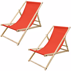Livraison: 2x Chaise longue Information technique: Matériau du cadre: bois de pin Matériau du plan de couchage: tissu en poly ...